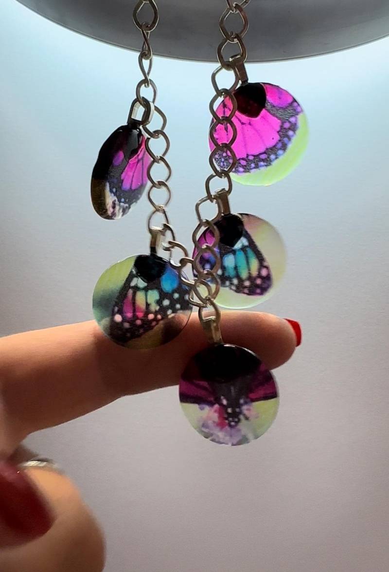 Schmetterling Bettelarmband Fotoanhänger Aus Resin, Sterling Silberdraht Schmetterling Bettelarmband Fotoanhänger Aus Resin, Sterling Silberdraht von radigund