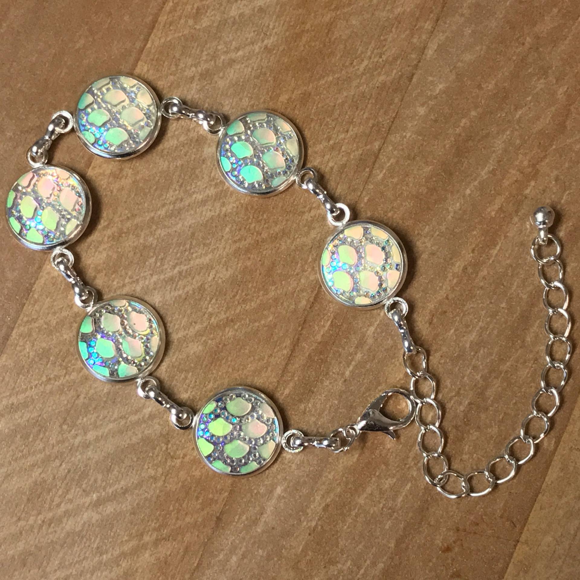 Schuppenarmband ~ Silberarmband Meerjungfrau Armband Eis Charm Silber Bettelarmband Glitzer Schuppenarmband ~ Silberarmband Meerjungfrau Armband Eis Charm Silber Bettelarmband Glitzer von radigund