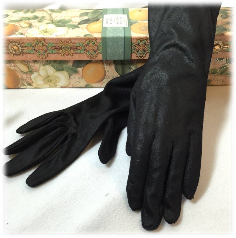 Vintage Damen Schwarz Gemusterte Handschuhe Kühler Witterung Handschutz Vintage Damen Schwarz Gemusterte Handschuhe Kühler Witterung Handschutz von radishka