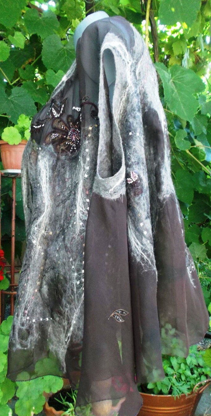 Nunofilz , Poncho Filzweste , Transformers , Filzschal , Filzkleidung , Filzkunst , Wolle Und Exotik Nassfilzen von radugafelt