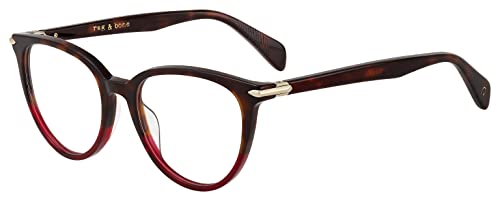 Rag&Bone Unisex Rnb3027 Sunglasses, Havana Burgundy, 51 von rag & bone