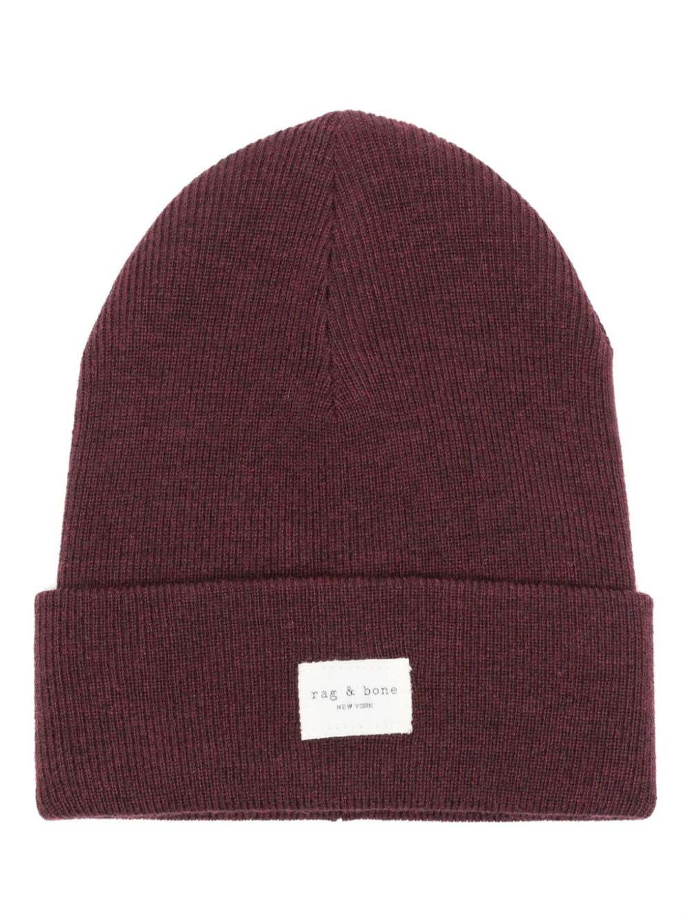 rag & bone Gerippte Beanie - Rot von rag & bone