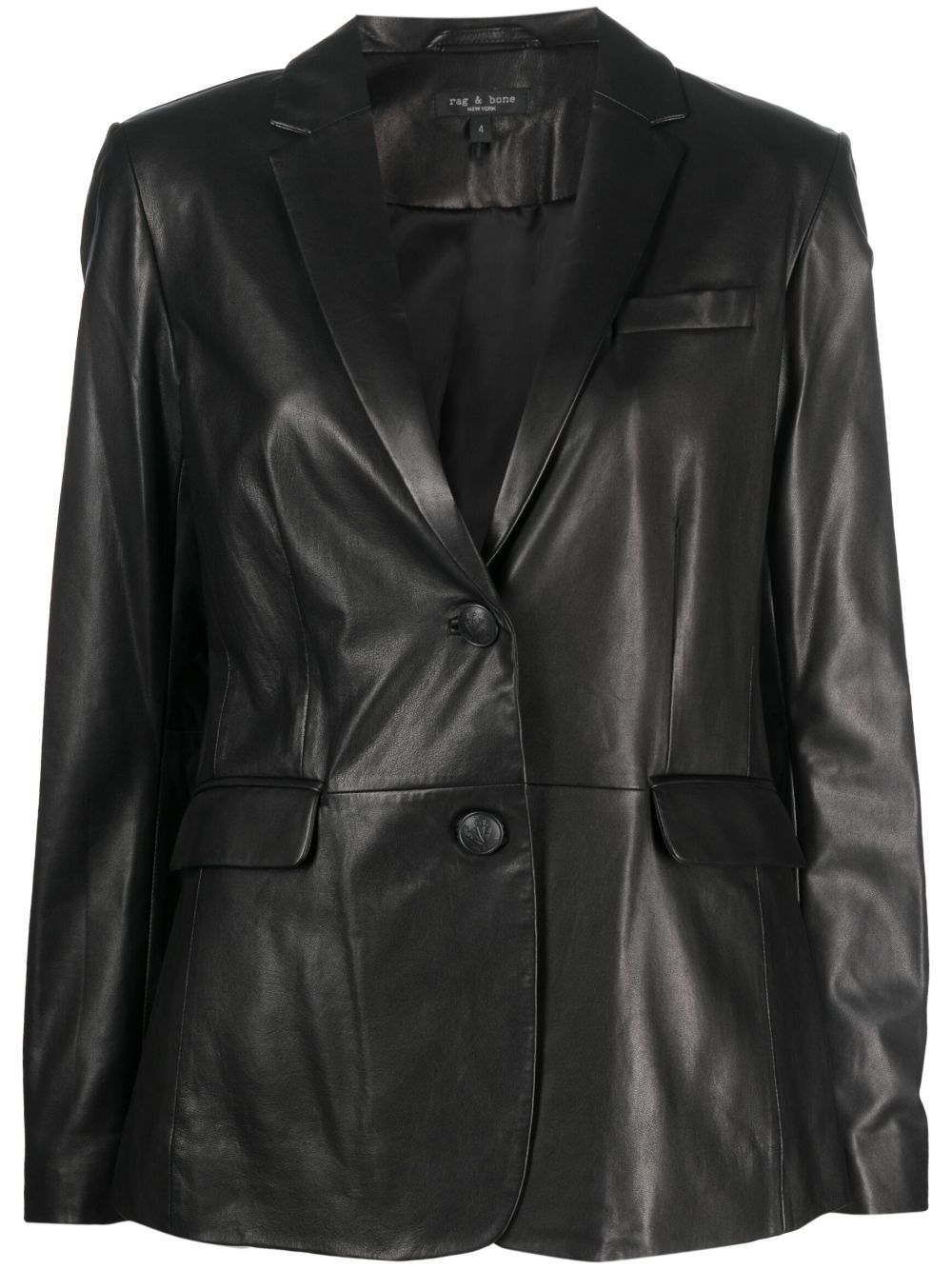 rag & bone Einreihiger Blazer - Schwarz von rag & bone