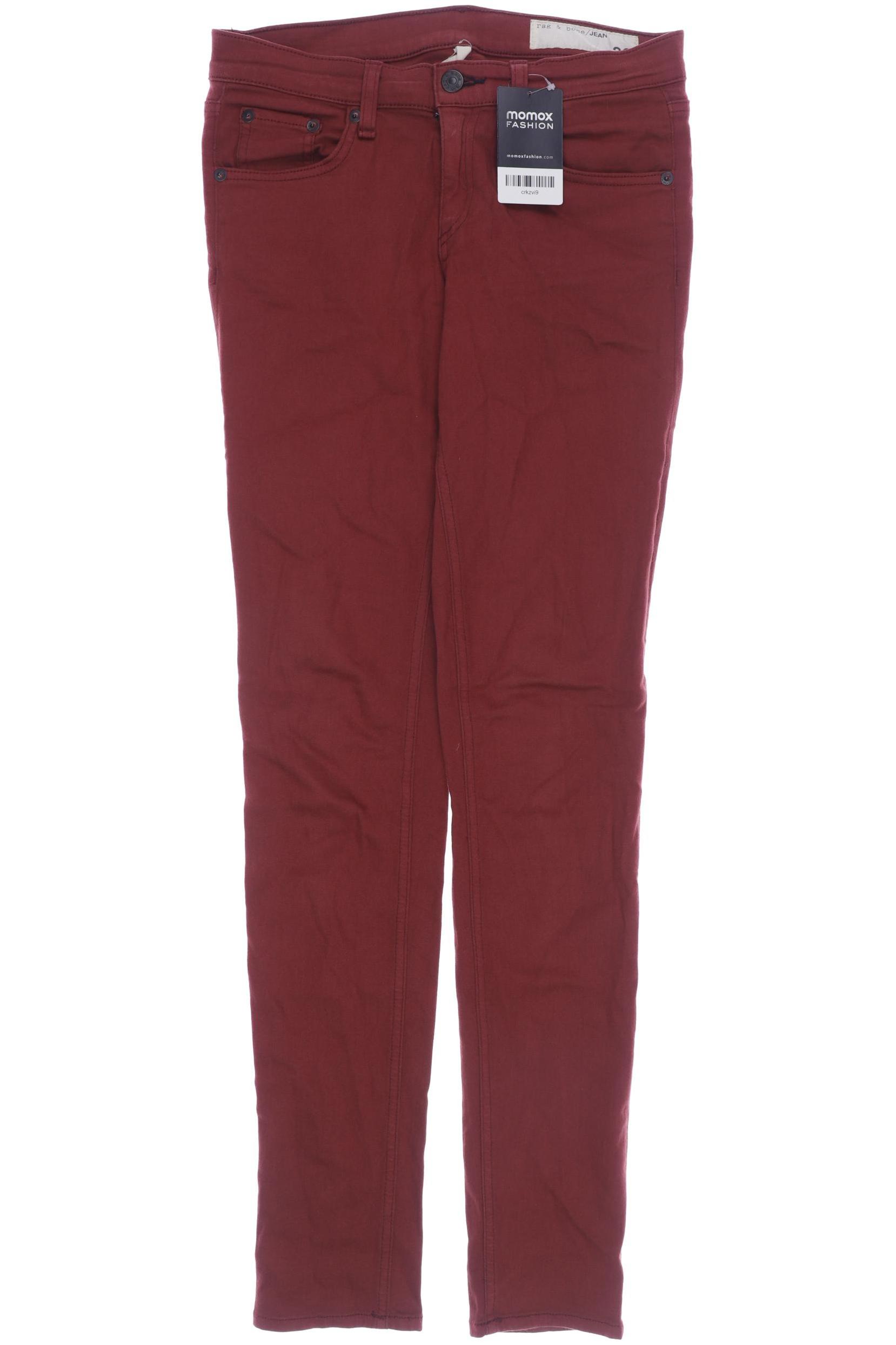 rag & bone Damen Jeans, rot von rag & bone