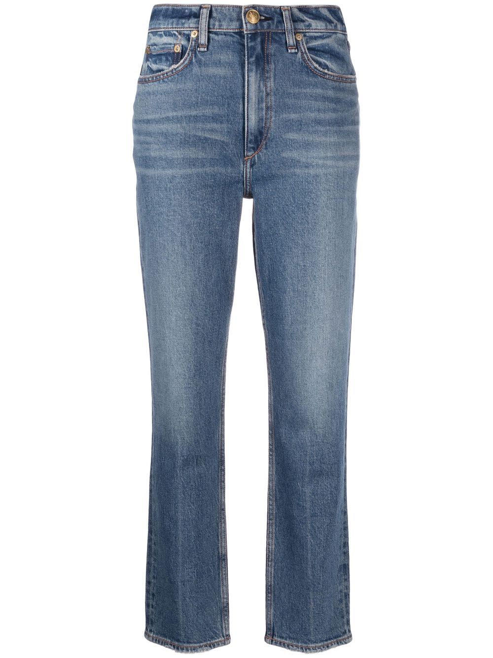 rag & bone Gerade Cropped-Jeans - Blau von rag & bone