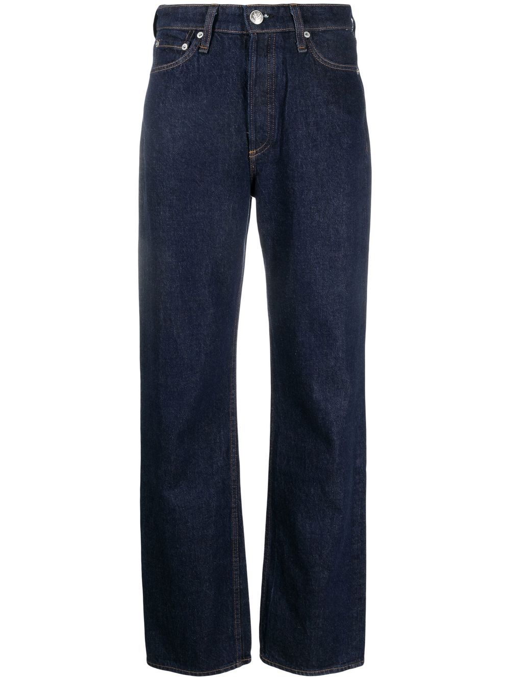 rag & bone Gerade High-Waist-Jeans - Blau von rag & bone