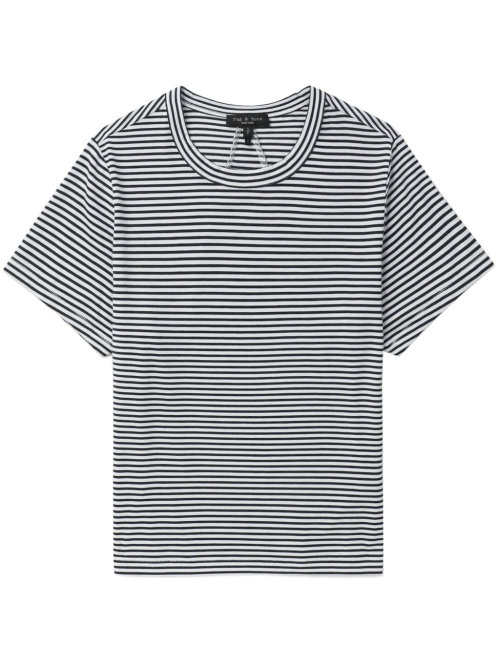 rag & bone Gestreiftes Luca T-Shirt - Schwarz von rag & bone