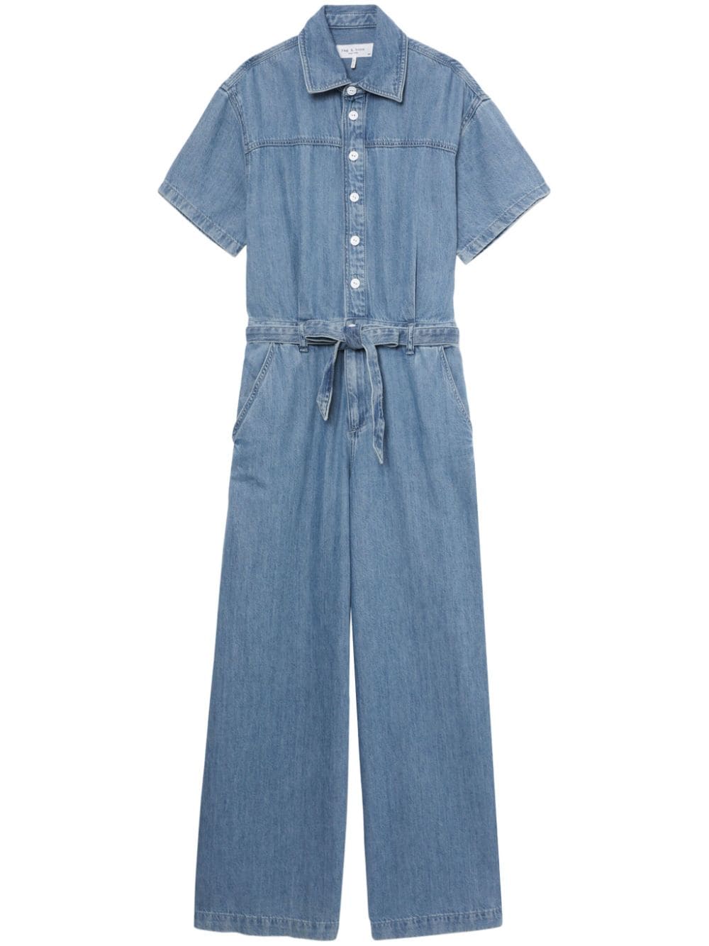 rag & bone Jeans-Jumpsuit mit Gürtel - Blau von rag & bone