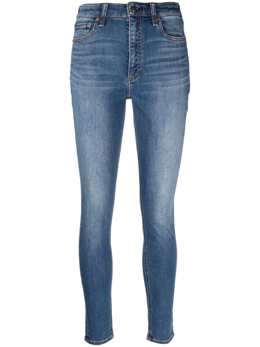 rag & bone Skinny-Jeans mit hohem Bund - Blau von rag & bone