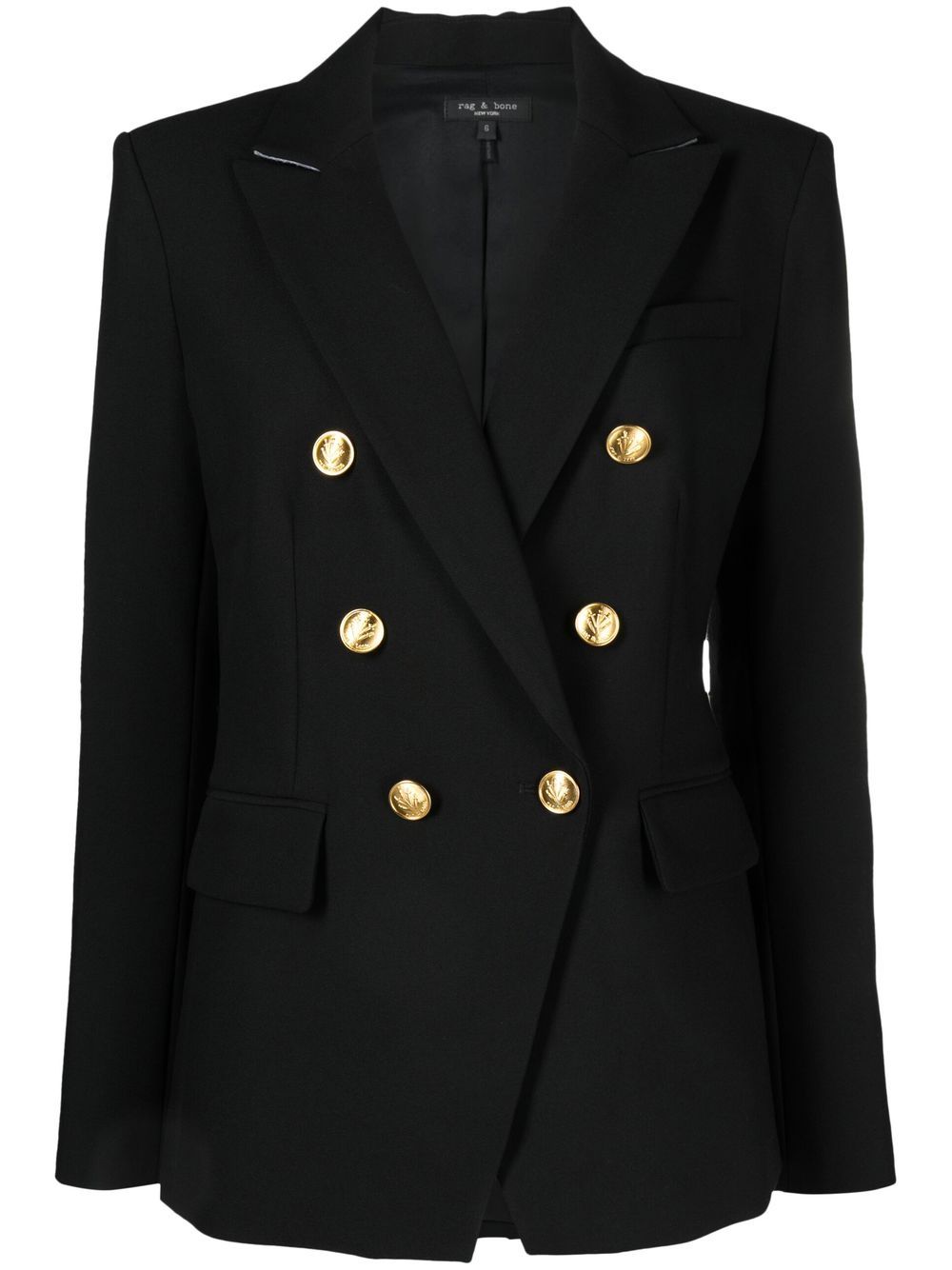 rag & bone Doppelreihiger Blazer - Schwarz von rag & bone