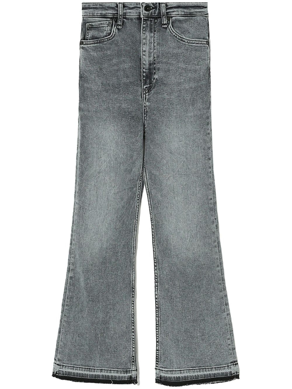 rag & bone Schlagjeans mit hohem Bund - Grau von rag & bone