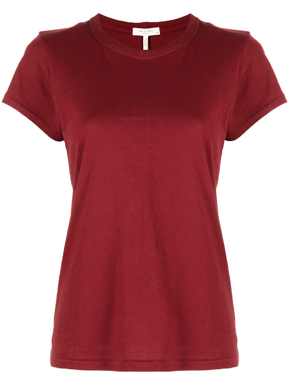 rag & bone Stückgefärbtes T-Shirt - Rot von rag & bone