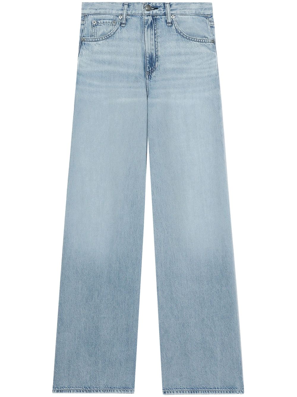 rag & bone Weite Jeans mit Logo-Patch - Blau von rag & bone