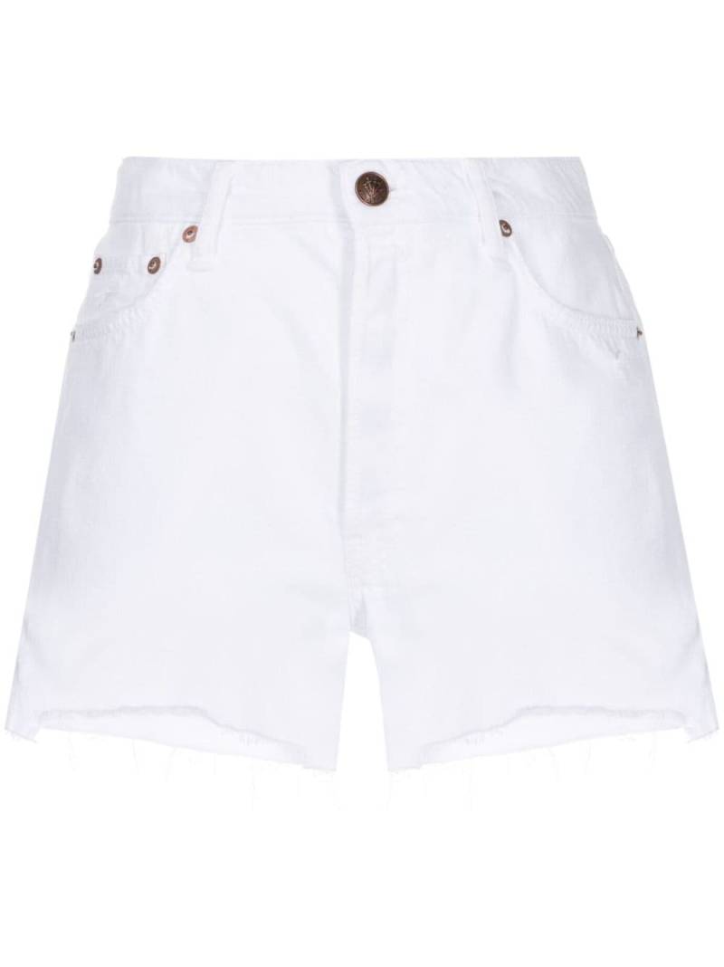 rag & bone Ausgefranste Jeans-Shorts - Weiß von rag & bone