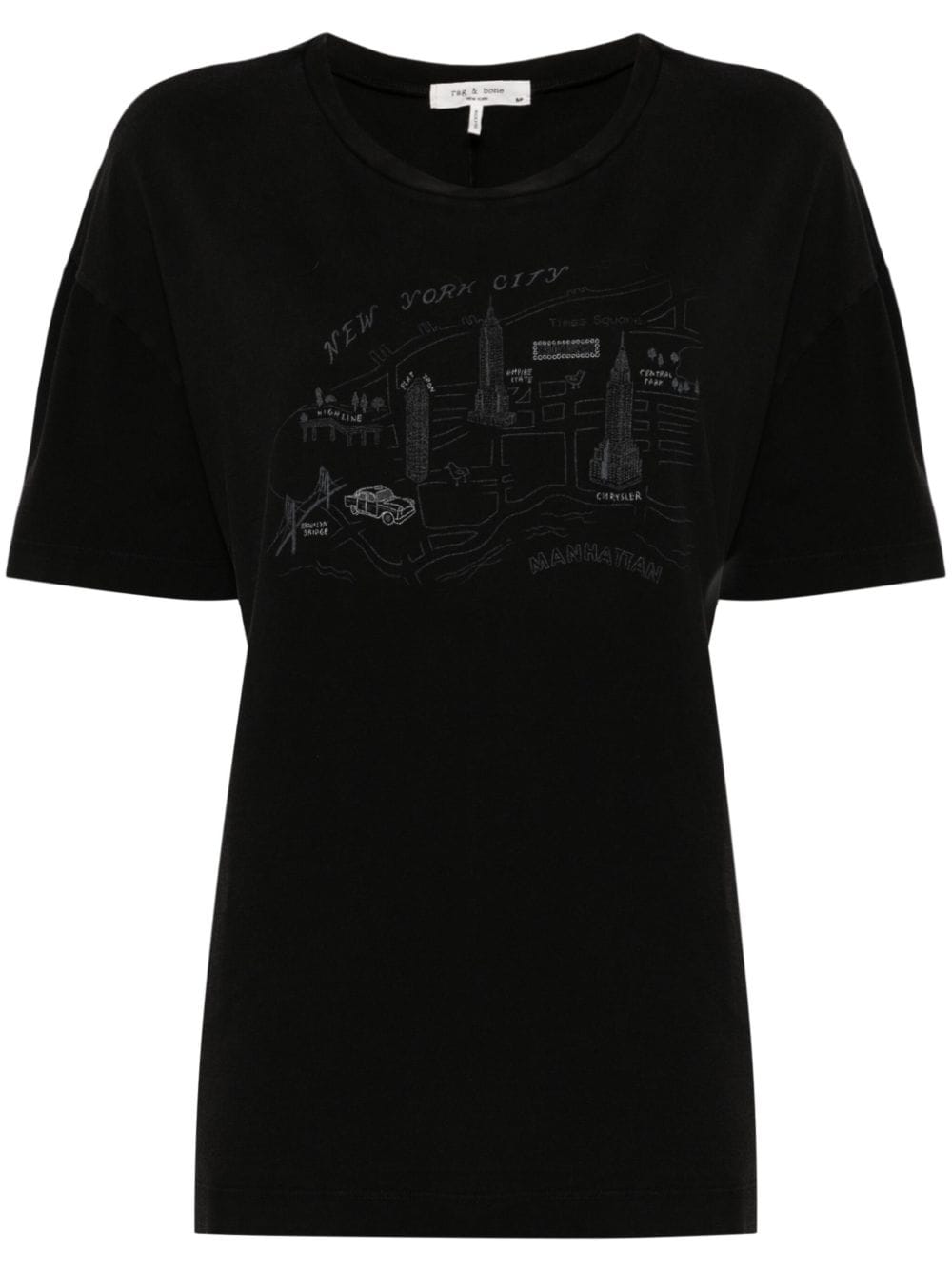 rag & bone graphic-print cotton t-shirt - Schwarz von rag & bone