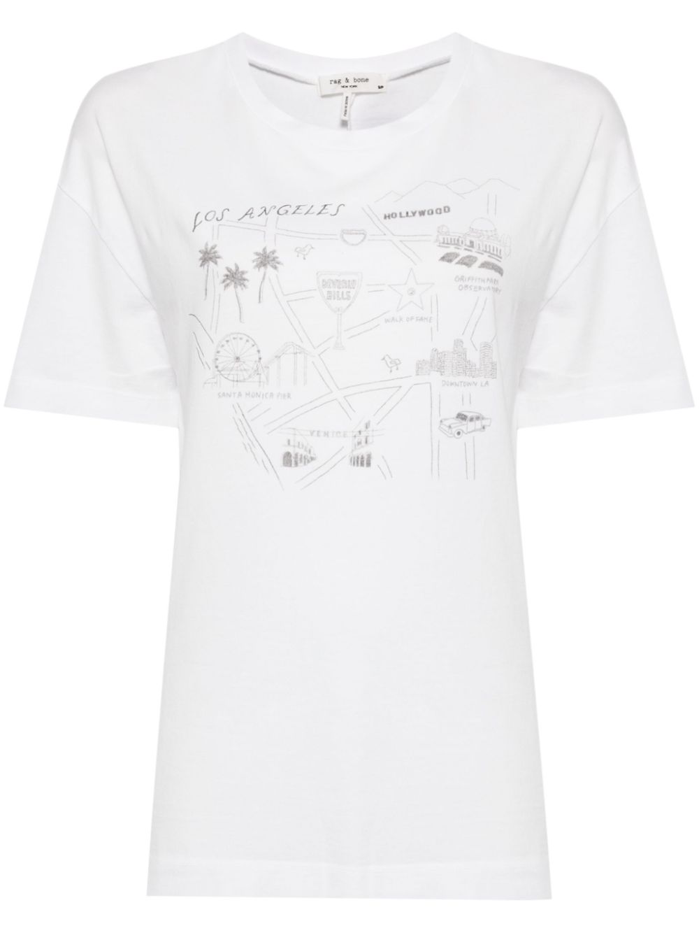 rag & bone graphic-print cotton t-shirt - Weiß von rag & bone