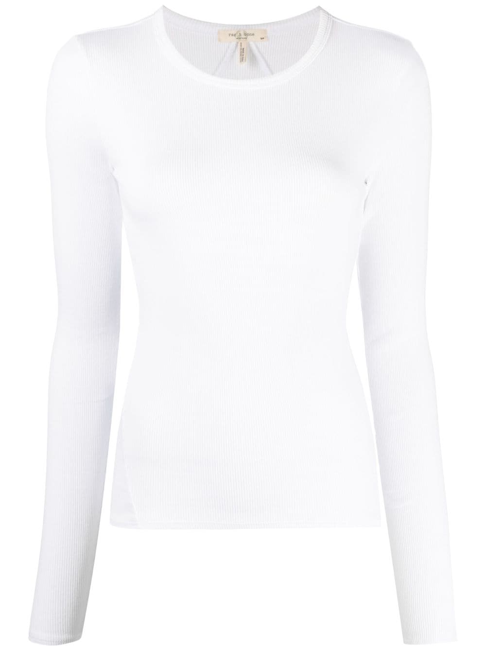 rag & bone Langarmshirt aus Bio-Baumwolle - Weiß von rag & bone