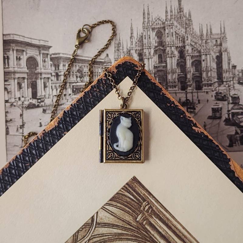 Cameo Cat Buch Locket - Wählen Sie Einen Stil von ragtrader