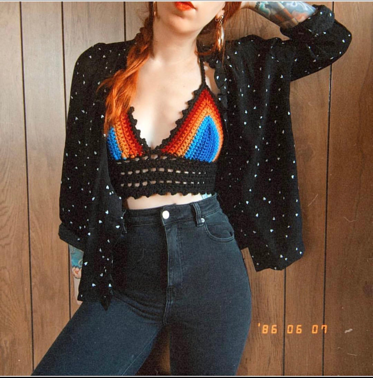 Gehäkeltes Regenbogen Neckholder Top Zum Schnüren Und Häkeln Gehäkeltes Regenbogen Neckholder Top Zum Schnüren Und Häkeln von rainaroo