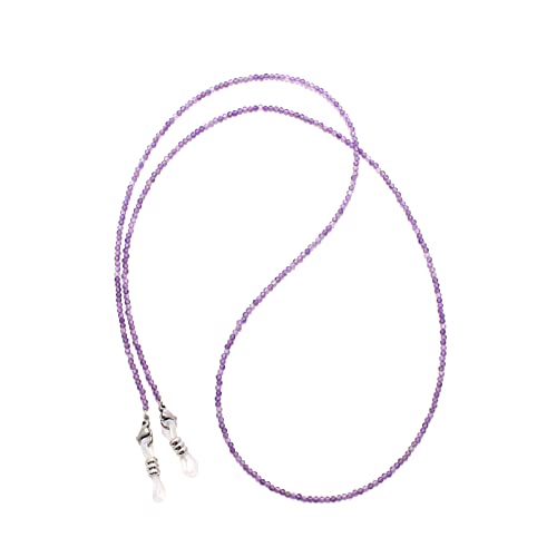 rainbow safety Brillenkette Brillenband Brillenhalter Edelstein Perlen Facettiert RCF (Amethyst) von rainbow safety