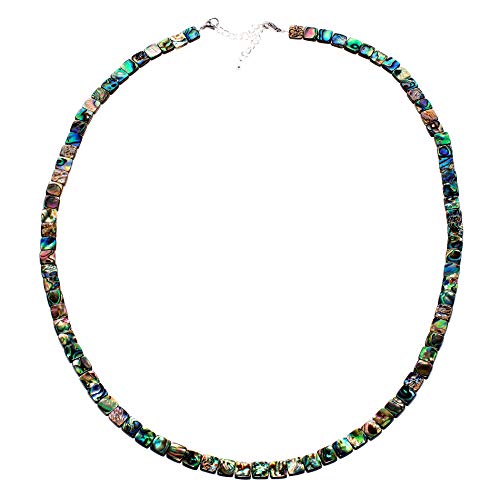 rainbow safety Halskette 70 cm Kollier Damenschmuck aus Paua-Muschel CS (Abalone) von rainbow safety