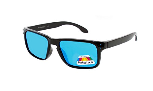 rainbow safety Kinder Sonnenbrille Polarisiert 5+ Jahre UV400 Schutz 3301 Schwarz verspiegelt Blau von rainbow safety