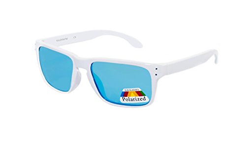 rainbow safety Kinder Sonnenbrille Polarisiert 5+ Jahre UV400 Schutz 3301 Weiß verspiegelt Eis von rainbow safety