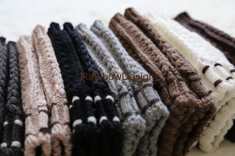 Traditioneller Retro-Knopf, Kantenheftung, Damen-Boot-Socken, Boot-Manschetten, Boot Topper, Gestrickte Stiefel-Manschetten von rainbow1985design