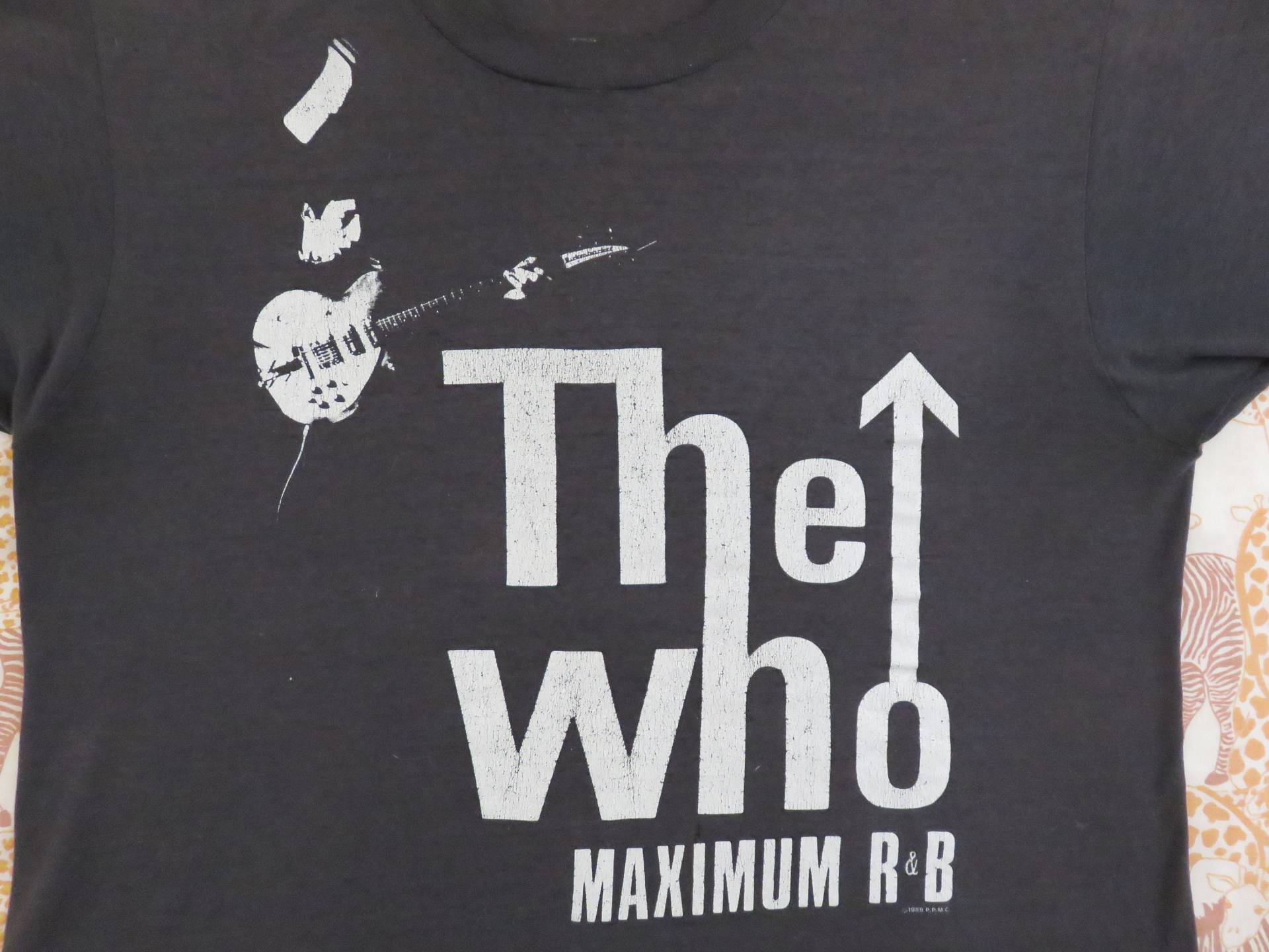 Original-Vintage The Who 1989 Tour-T-Shirt Papier Dünn Burnout Original-Vintage The Who 1989 Tour-T-Shirt Papier Dünn Burnout von rainbowgasoline