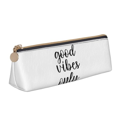 rannsut Good Vibes Only Federmäppchen mit Reißverschluss, für Büro und Reisen von rannsut