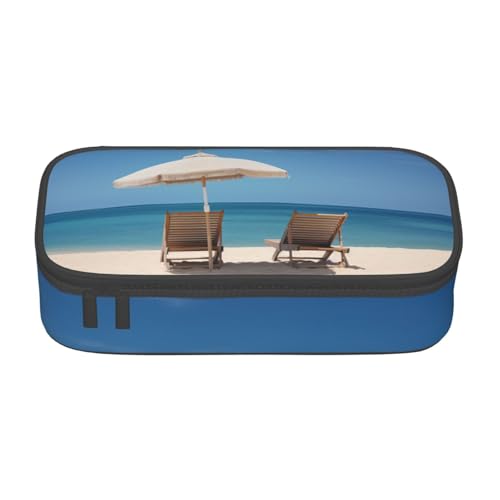 rannsut Multifunktionales Federmäppchen mit entspanntem Stranddruck, Schreibwaren-Organizer, Box für Damen und Herren von rannsut