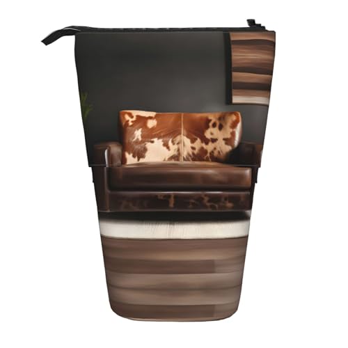 rannsut Teleskop-Bleistifttasche, Stiftehalter, Organizer, Kosmetiktasche, für Damen und Herren, Braun von rannsut