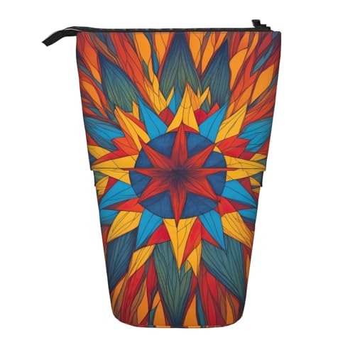 rannsut Teleskop-Federmäppchen mit buntem Sternendruck, Stiftehalter, Organizer, Kosmetiktasche für Damen und Herren rannsut Teleskop-Federmäppchen mit buntem Sternendruck, Stiftehalter, Organizer, Kosmetiktasche für Damen und Herren von rannsut