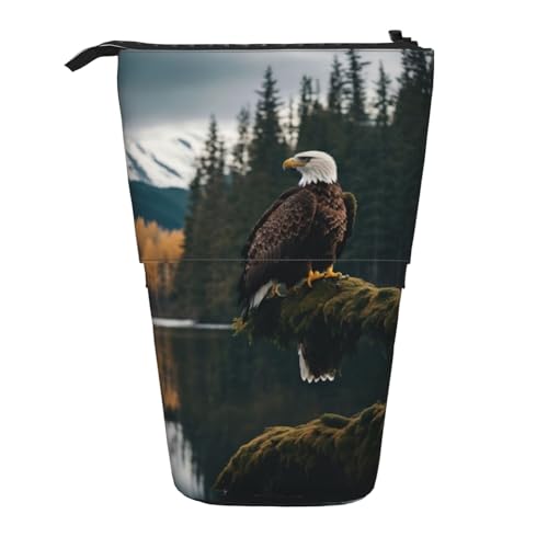 rannsut Teleskop-Federmäppchen mit fliegendem Adlermotiv, Stiftehalter, Organizer, Kosmetiktasche für Damen und Herren von rannsut