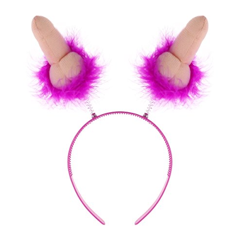 ranrann Damen Haarreif Haarband Stirnband Bachelorette Brautpartys Junggesellen Abschied Teufel Hörner Party Scherzartikel Junggesellenabschied für Erwachsene Rose One_Size von ranrann