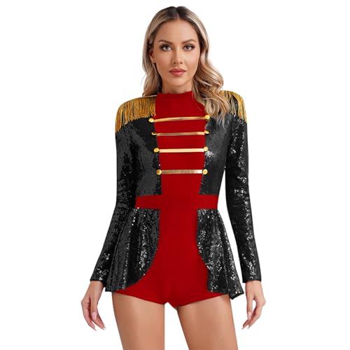 ranrann Zirkusdirektorin Kostüm Damen Sexy Zirkus Dompteurin Cosplay Outfis Lackleder Body Bodysuit mit Quasten Glitzer Halloween Fasching Kostüm Schwarz L M ranrann Zirkusdirektorin Kostüm Damen Sexy Zirkus Dompteurin Cosplay Outfis Lackleder Body Bodysuit mit Quasten Glitzer Halloween Fasching Kostüm Schwarz L M von ranrann