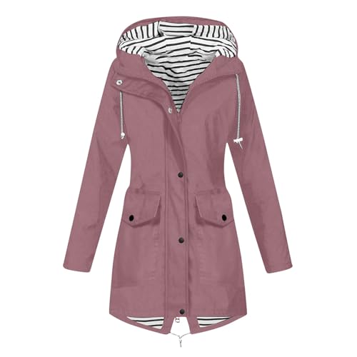 raoieykaxu Regenjacke Damen Atmungsaktive Wasserdichte Jacken Einfarbig Softshelljacke Gefüttert Mit Gestreift Stanzjacke Leichte Kapuzenjacke Reißverschluss Outdoorjacke Übergangsjacke Damen raoieykaxu Regenjacke Damen Atmungsaktive Wasserdichte Jacken Einfarbig Softshelljacke Gefüttert Mit Gestreift Stanzjacke Leichte Kapuzenjacke Reißverschluss Outdoorjacke Übergangsjacke Damen von raoieykaxu