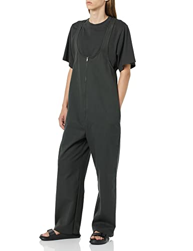 rare/self Jumpsuit für alle Geschlechter, Twill Reißverschluss vorn Weites Bein, Sanftes Schwarz, Größe 3 von rare/self