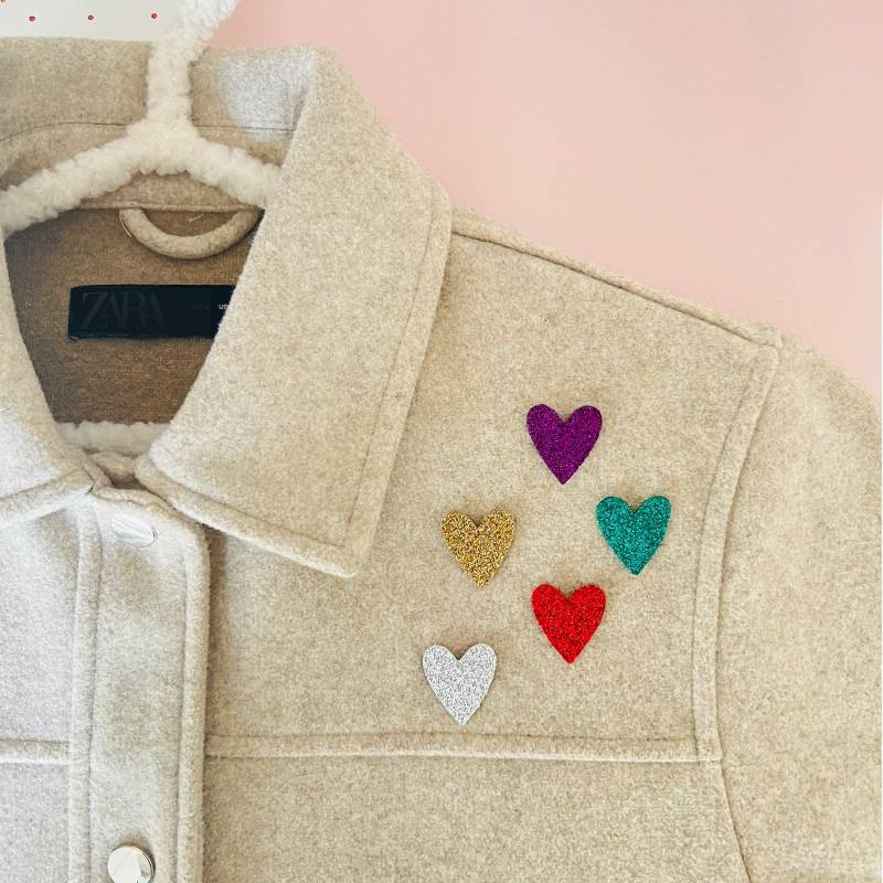 Mini Herzanstecker Glitter Mini Herzanstecker Glitter von raspadodegrosella