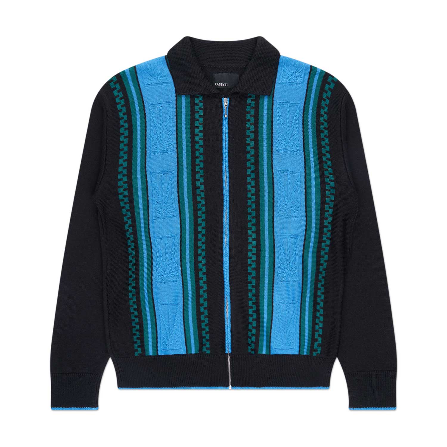 rassvet logo zip cardigan knit (multi) von rassvet