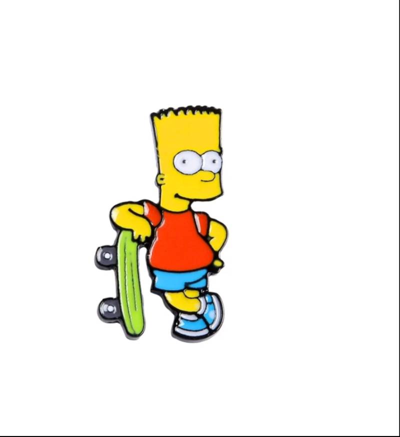 Vintage Bart Emaille Pin von ratboneskinny