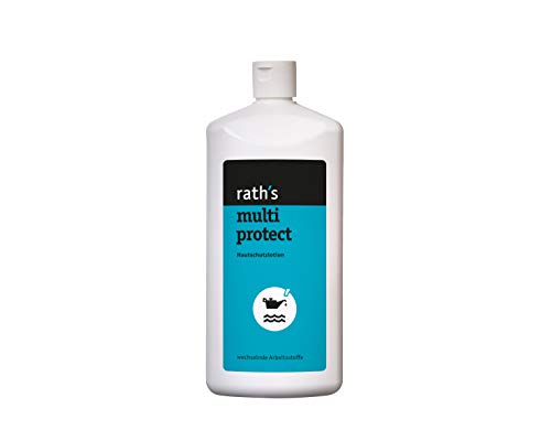 rath's multi protect - 1 Liter- unparfümierte Hautschutzlotion - schützt vor Verschmutzung durch Öl, Fett oder wässrigem Schmutz - und unter Handschuhen rath's multi protect - 1 Liter- unparfümierte Hautschutzlotion - schützt vor Verschmutzung durch Öl, Fett oder wässrigem Schmutz - und unter Handschuhen von Rath's