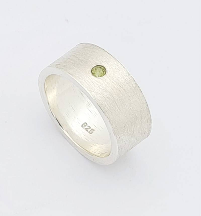 Silberring Mit Echtem Peridot Ø 3 Mm von rawaba