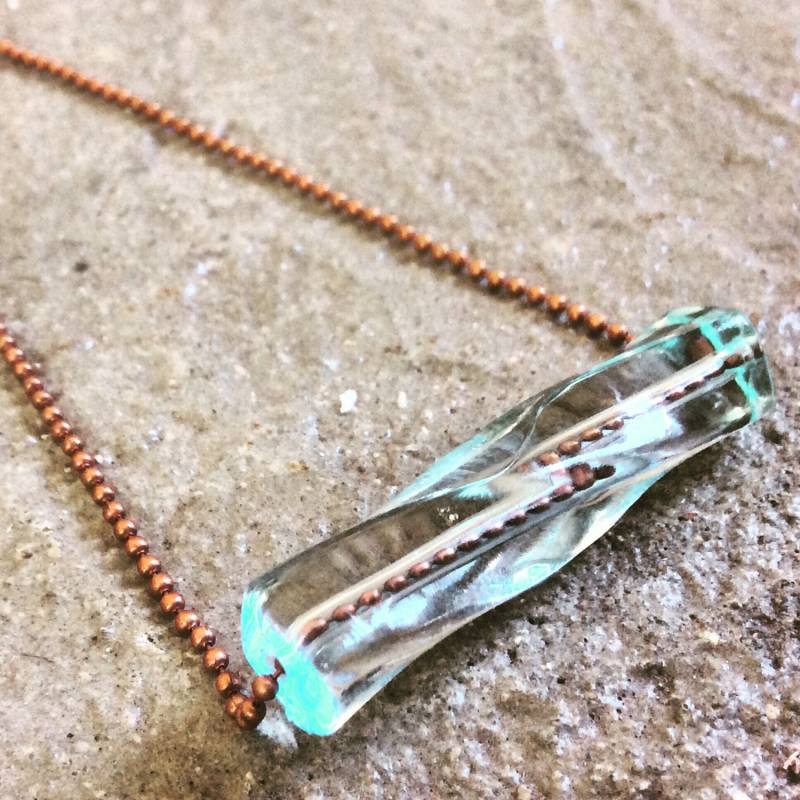 Aqua Schlauch-Twist Halskette Aqua Schlauch-Twist Halskette von rawsdesign