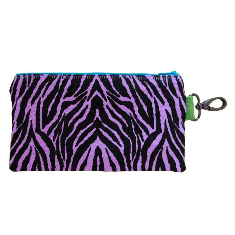 Bleistift Tasche Rohr Beutel Lila Zebra Print Tier Druck Reißverschluss Bildschirm Gedruckt Kupplung Telefon Punk Tuch Vegan Geldbörse von raygunindustries