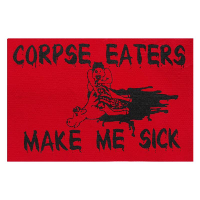Body Eaters Make Me Sick Patch Tierrechte Rücken Vegan Vegetarian Animal Liberation Patches Punk von raygunindustries