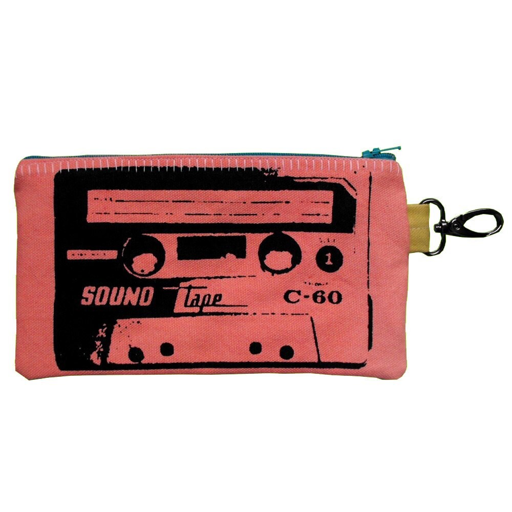 Brieftasche Kassette Rosa Geldbörse Bänder Clutch Reißverschlusstasche Bleistiftbeutel Damen Herren Pfeife Pouch Telefon Scheckbuch Clip On von raygunindustries