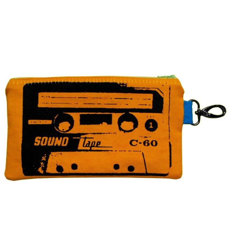 Siebdruck Brieftasche Kassettentasche Retro Tapes 80Er Jahre Clutch Reißverschlusstasche Bleistiftbeutel Damen Geldbörse Herren Handytasche Clip On von raygunindustries