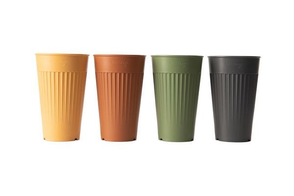 reMAIN MAINcup - 4 St. nachhaltige Mehrweg-Trinkbecher 400 ml aus recyceltem Kunststoff – Bruchfest, Spülmaschinenfest & Stapelbar – Perfekt für Cocktails, Kinder, Gastro & Outdoor – Made in Germany von reMAIN