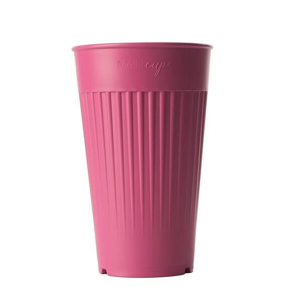 reMAIN MAINcup - 4 St. nachhaltige Mehrweg-Trinkbecher 400 ml aus recyceltem Kunststoff – Bruchfest, Spülmaschinenfest & Stapelbar – Perfekt für Cocktails, Kinder, Gastro & Outdoor – Made in Germany von reMAIN